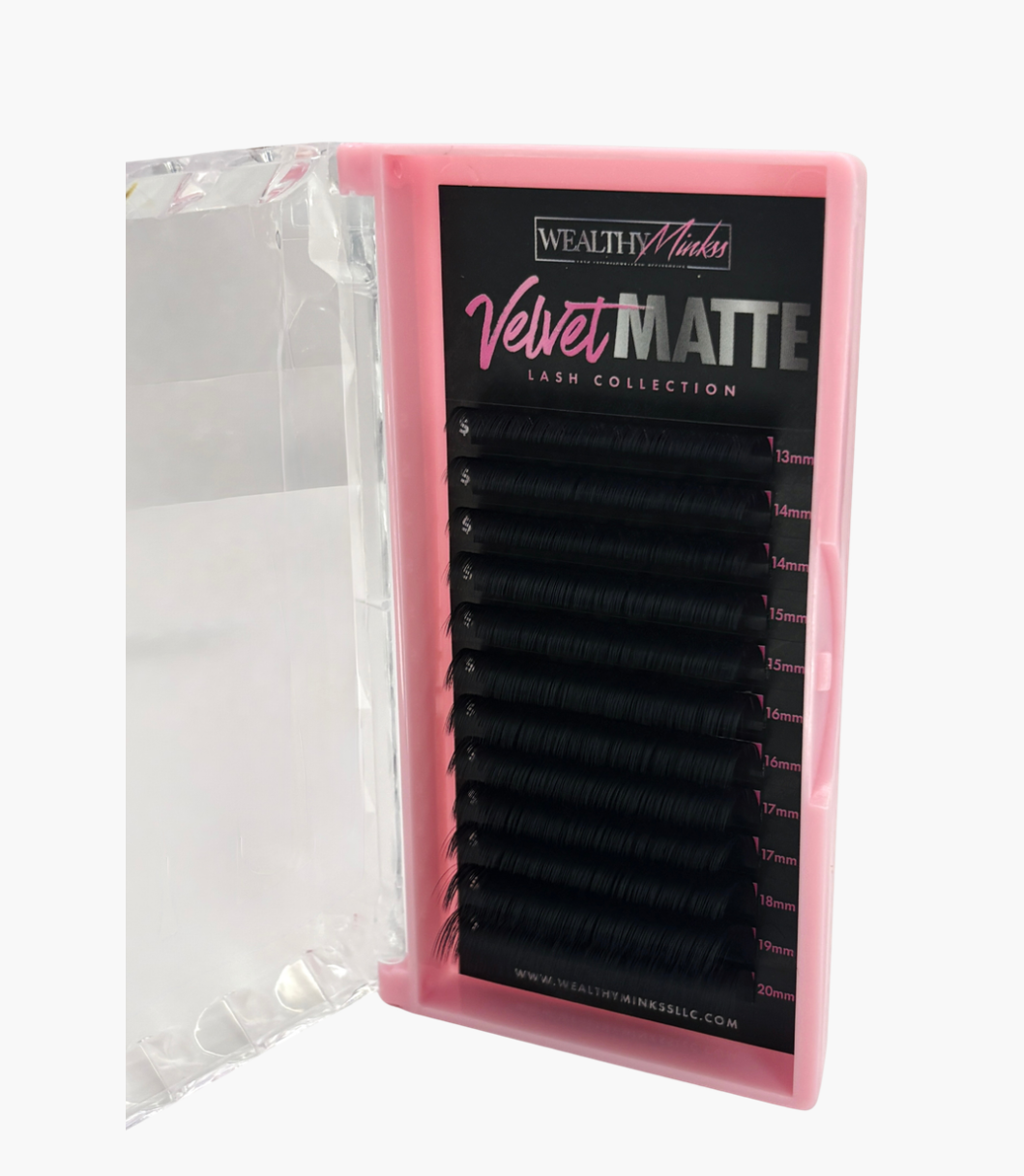 VELVET MATTE VOLUME LASHES D CURL|.05 MIX(8-20MM)
